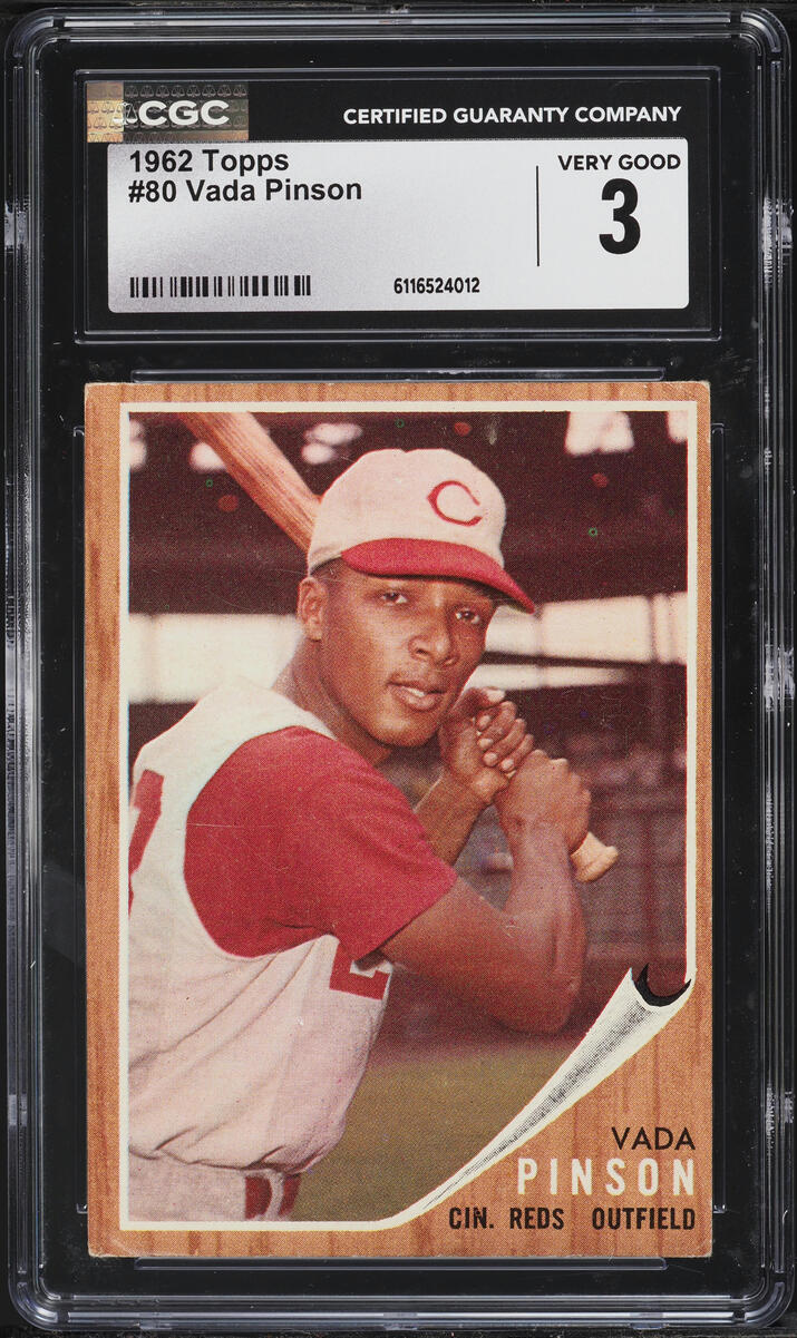 1962 Topps Vada Pinson #80 CGC 3 VG