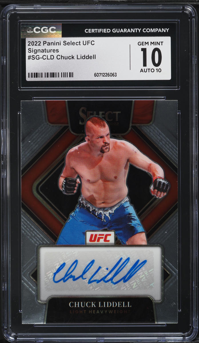 2022 Select UFC Signatures UFC Chuck Liddell AUTO #SG-CLD CGC 10 GEM MINT