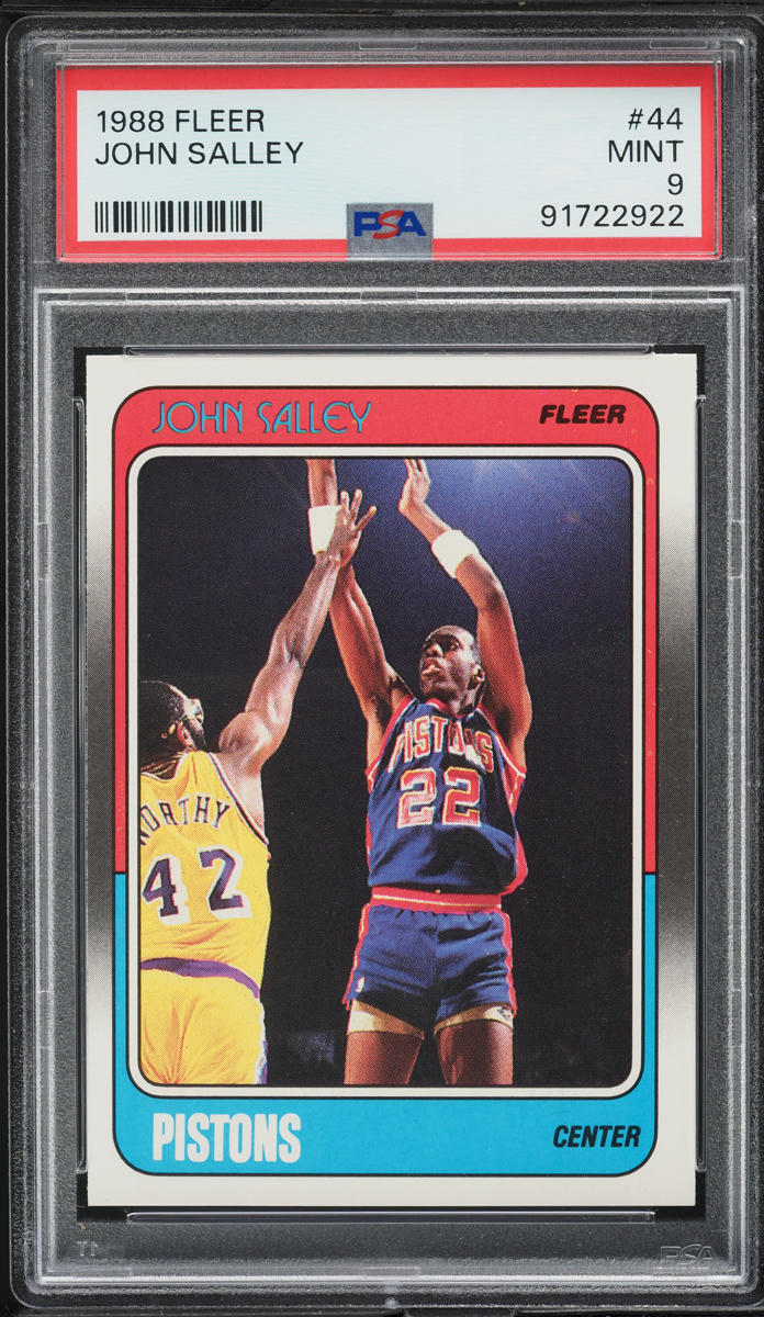 1988 Fleer Basketball John Salley ROOKIE #44 PSA 9 MINT