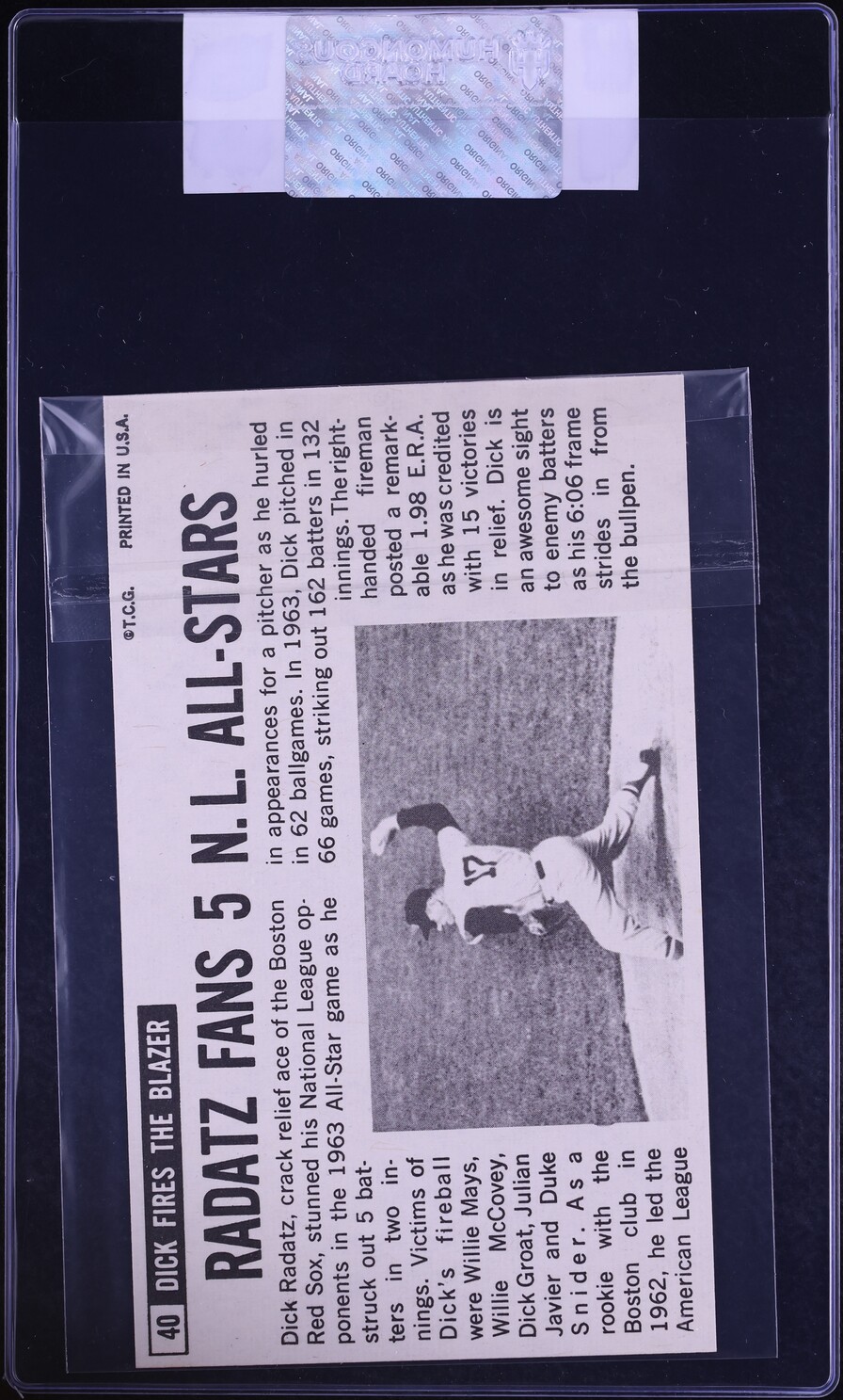 1964 Topps Giants Dick Radatz #40 CGC AUTH