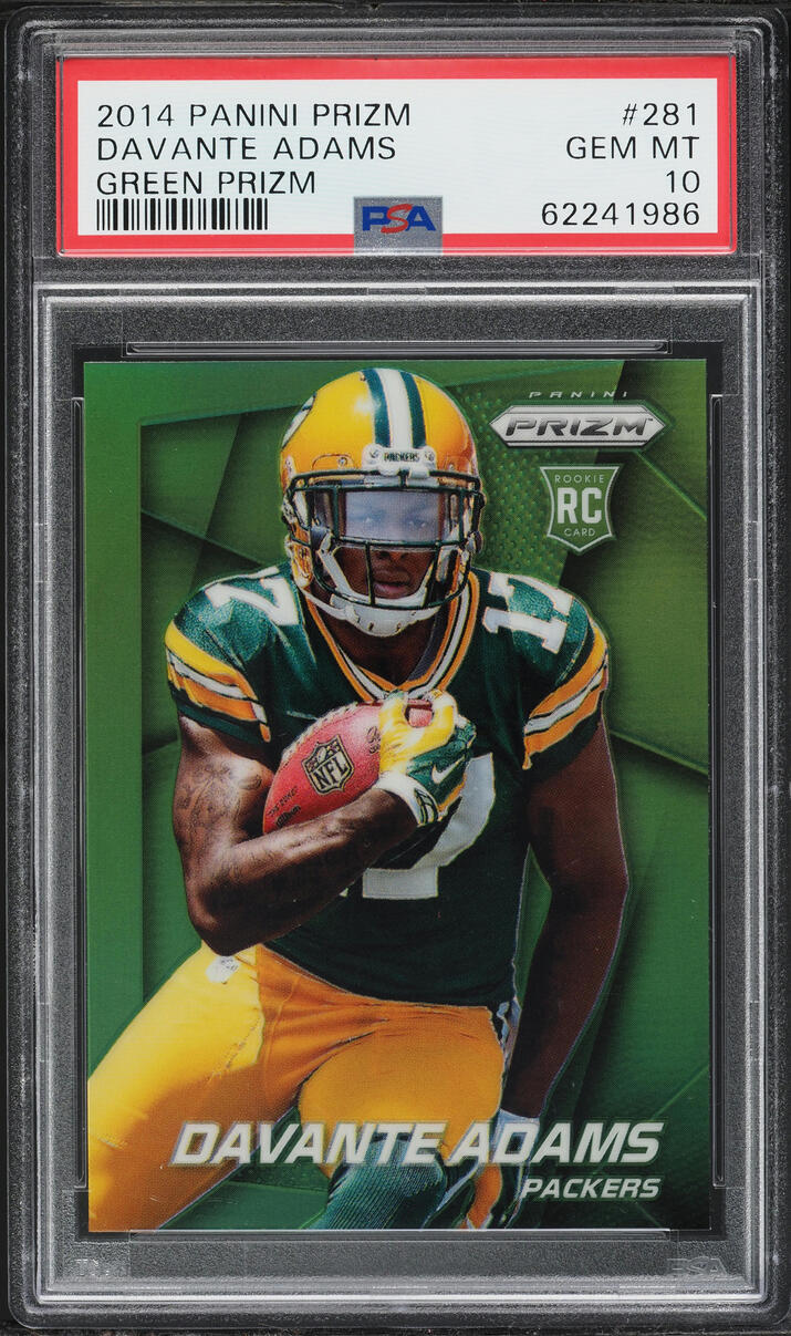 2014 Panini Prizm Green Davante Adams ROOKIE #281 PSA 10 GEM MINT