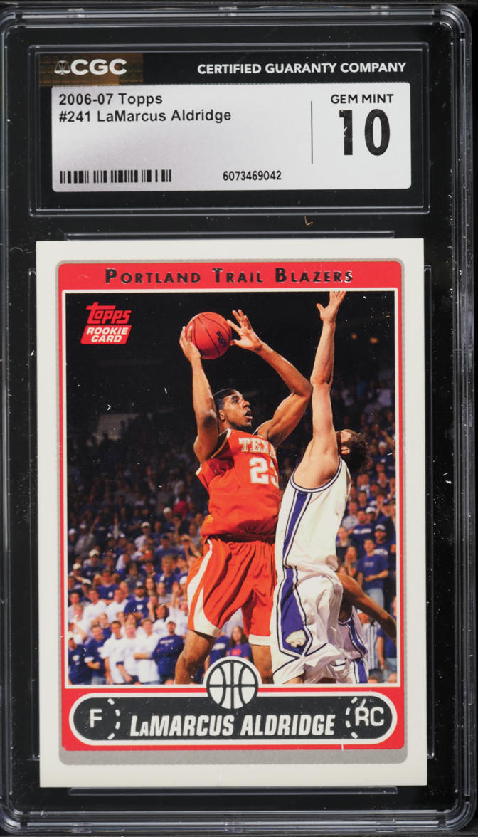 2006 Topps Basketball LaMarcus Aldridge ROOKIE #241 CGC 10 GEM MINT