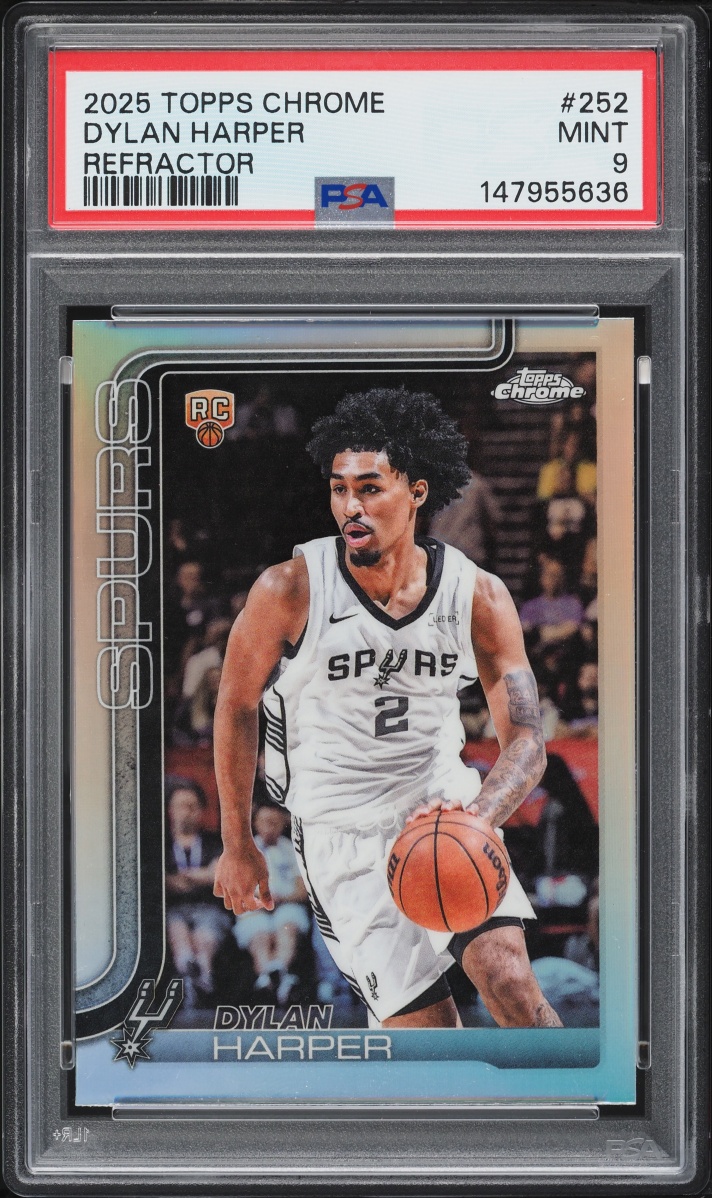 2025 Topps Chrome Refractor Dylan Harper ROOKIE #252 PSA 9 MINT