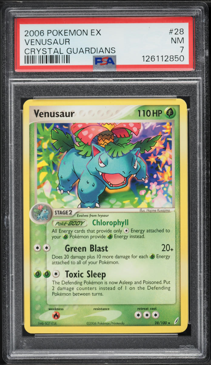 2006 Pokemon EX Crystal Guardians Venusaur #28 PSA 7 NRMT