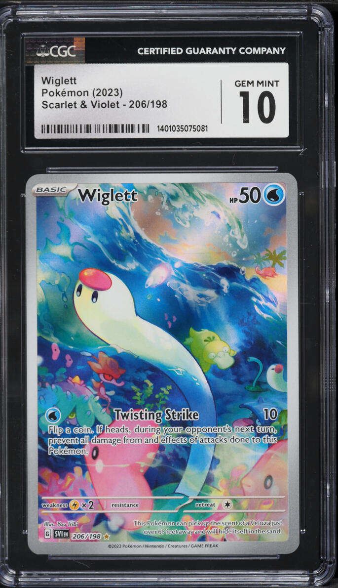 2023 Pokemon Scarlet & Violet IR Wiglett #206 CGC 10 GEM MINT