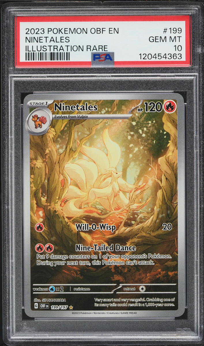 2023 Pokemon Scarlet & Violet Obsidian Flames IR Ninetales #199 PSA 10 GEM MINT