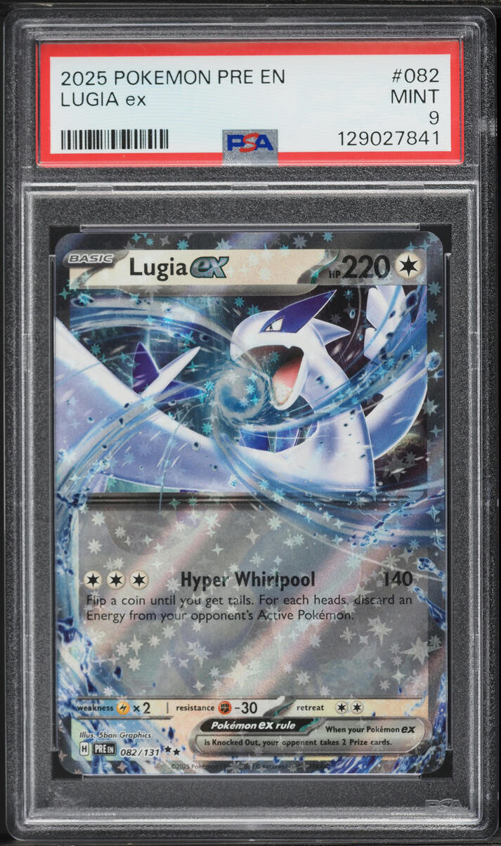 2025 Pokemon Scarlet & Violet Prismatic Evolutions Holo Lugia ex #82 PSA 9 MINT