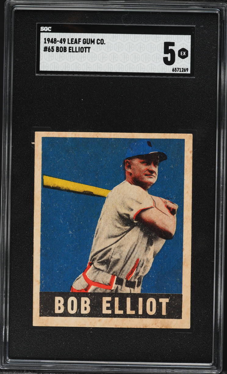 1948 Leaf Gum Bob Elliott #65 SGC 5 EX