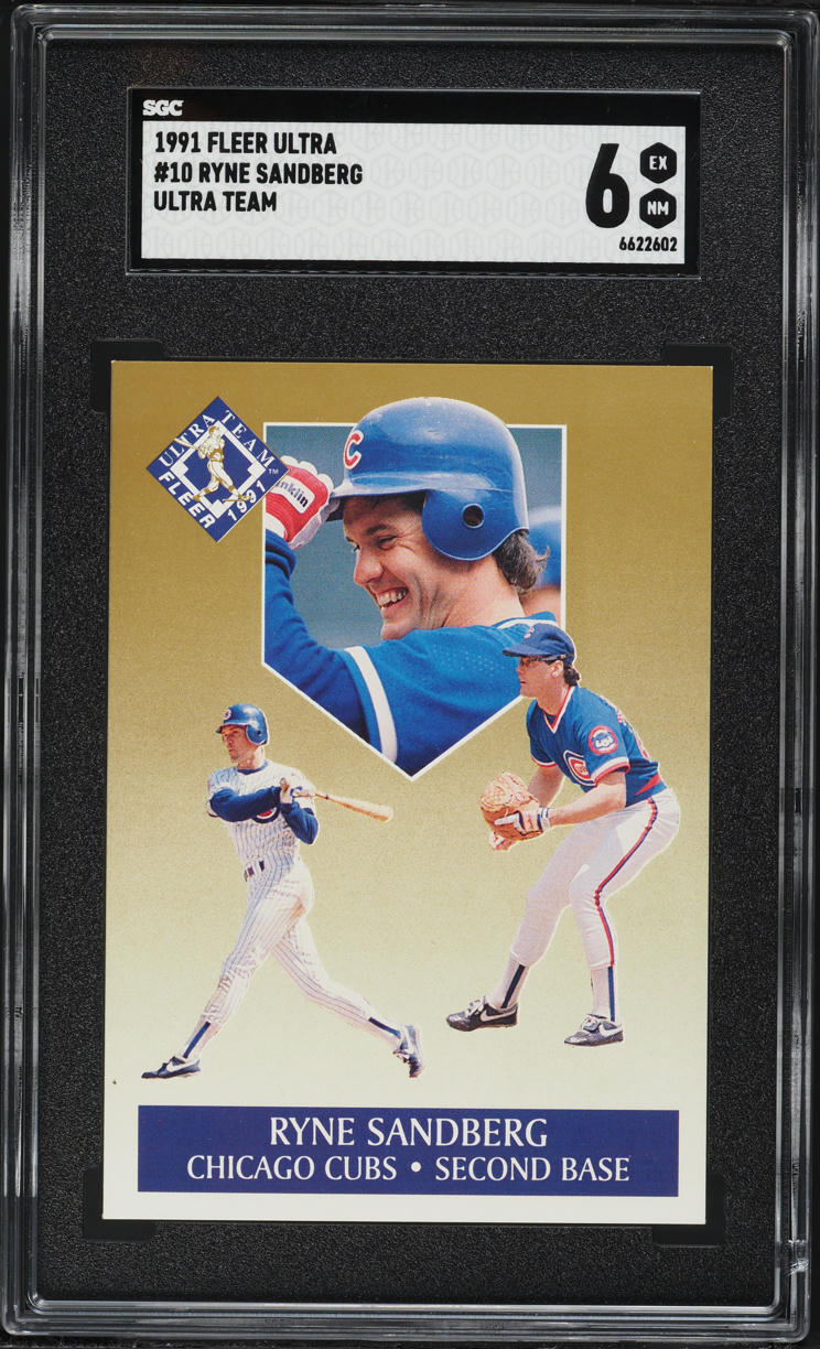 1991 Ultra Team Ryne Sandberg #10 SGC 6 EXMT