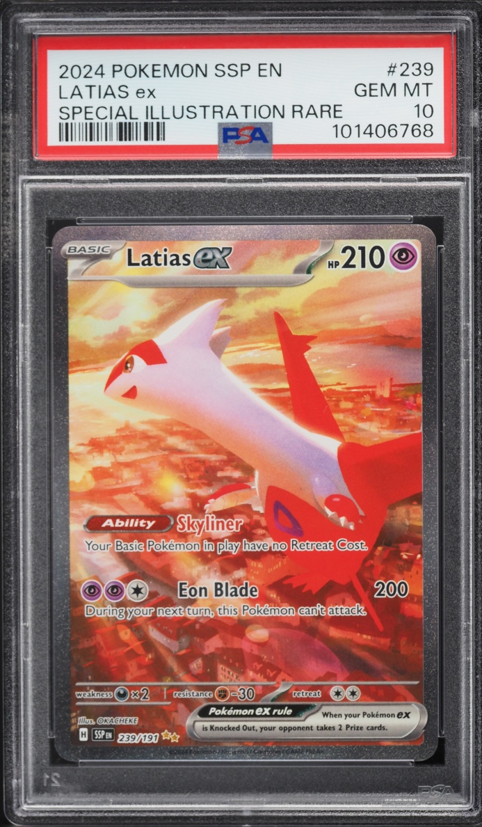 2024 Pokemon Scarlet & Violet Surging Sparks SIR Latias ex #239 PSA 10 GEM MINT