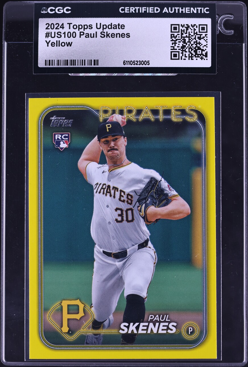 2024 Topps Update Yellow Paul Skenes ROOKIE #US100 CGC AUTH