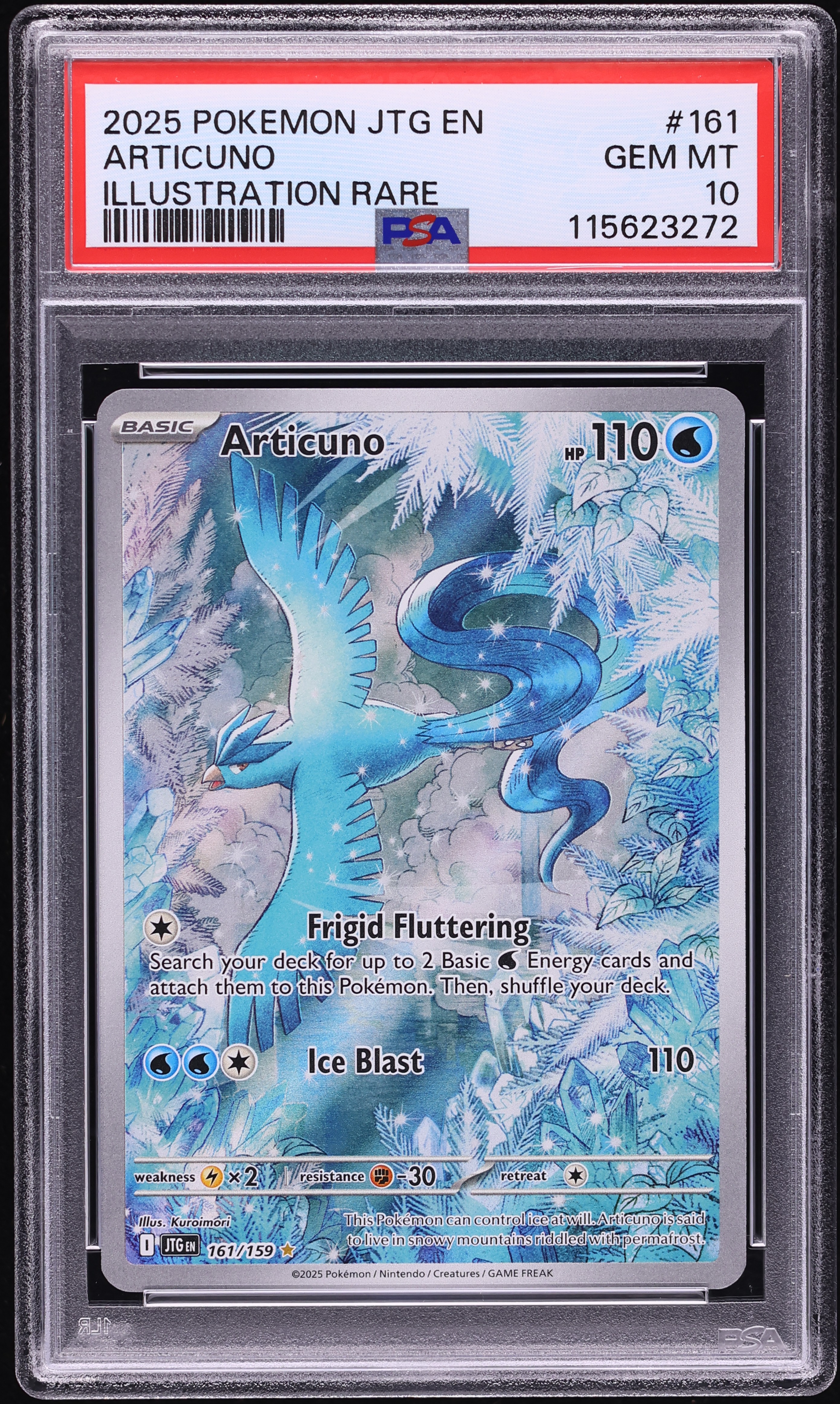 2025 Pokemon Scarlet & Violet Journey Together IR Articuno #161 PSA 10 GEM MINT