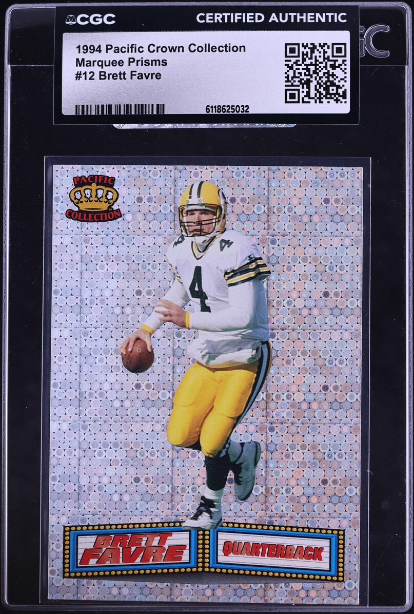 1994 Pacific Crown Collection Marquee Prisms Brett Favre #12 CGC AUTH