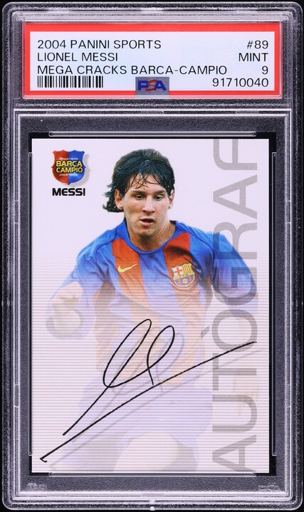 2004 Panini Sports Mega Cracks La Liga Lionel Messi RC AUTO