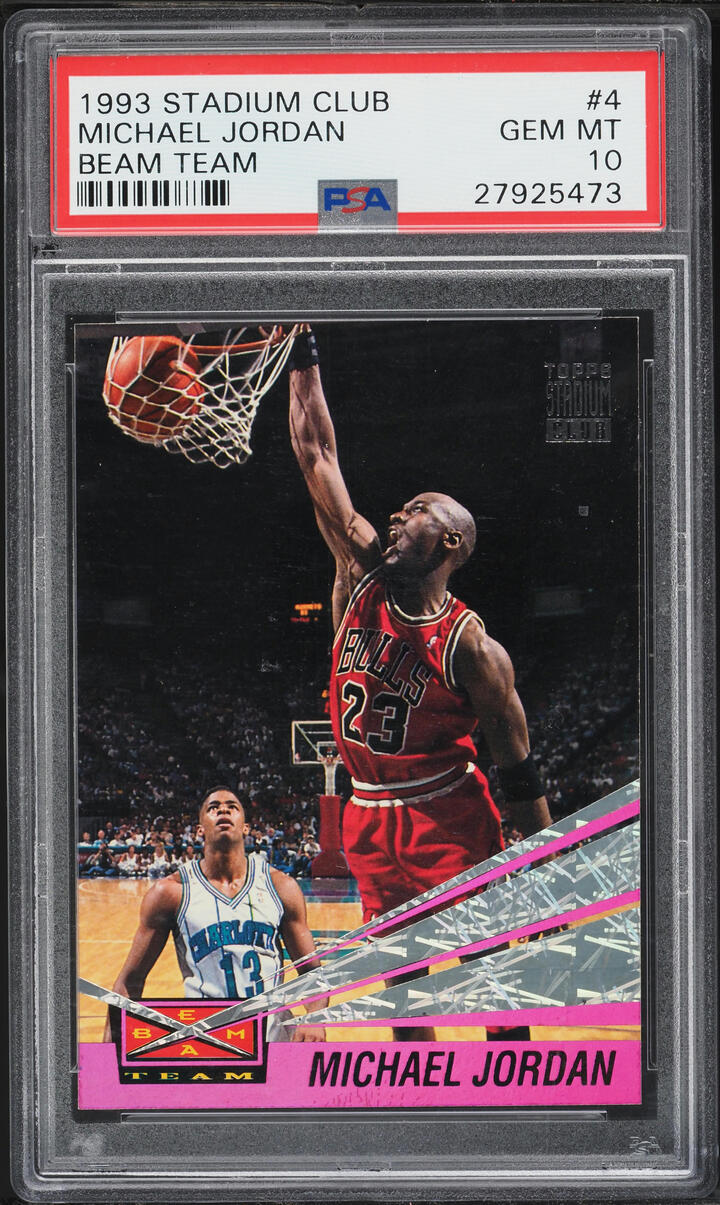 1993 Stadium Club Beam Team Michael Jordan #4 PSA 10 GEM MINT - Photo 1