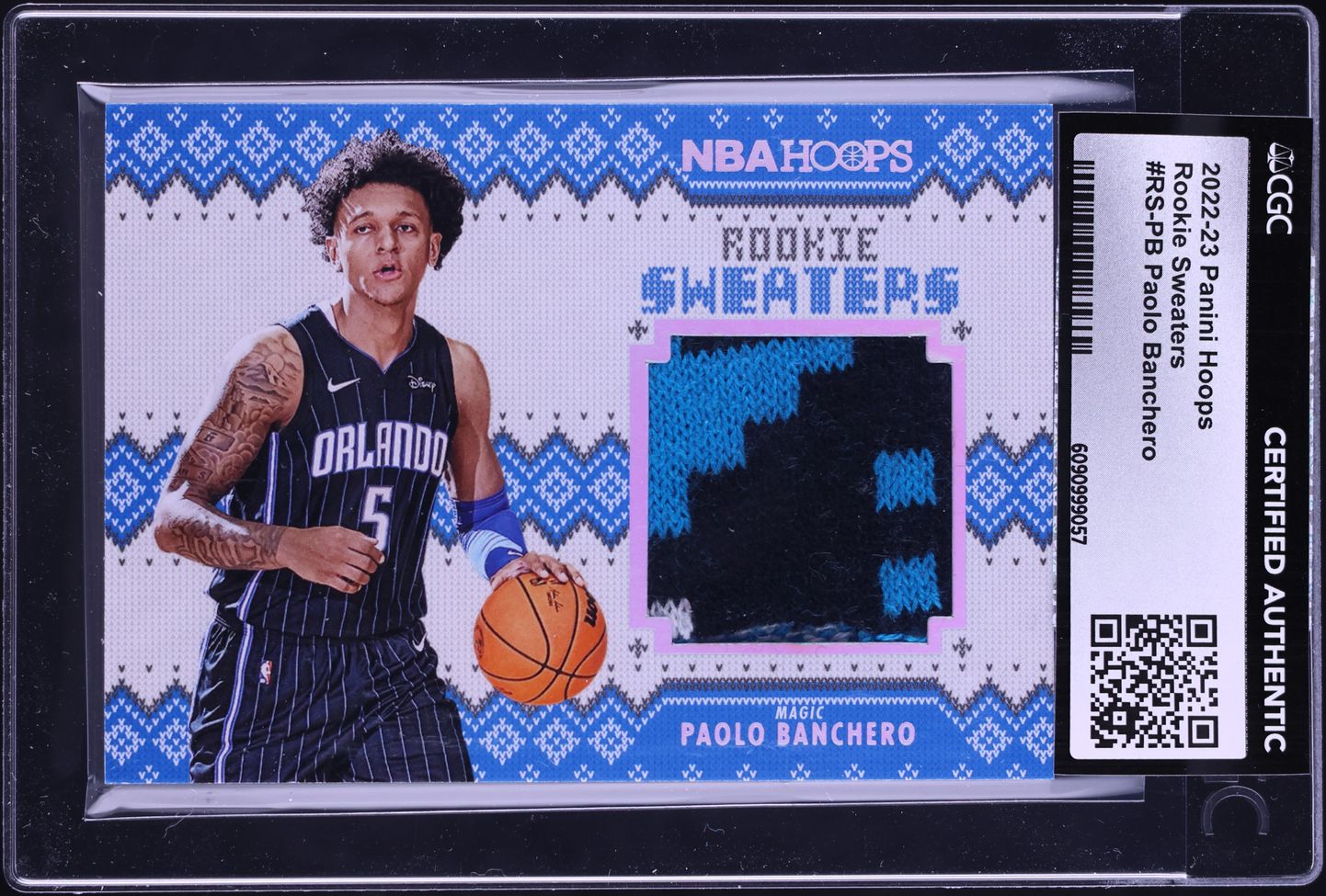 2022 Hoops Rookie Sweaters Paolo Banchero ROOKIE PATCH #RS-PB CGC AUTH