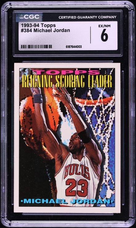 1993 Topps Basketball Michael Jordan #384 CGC 6 EXMT