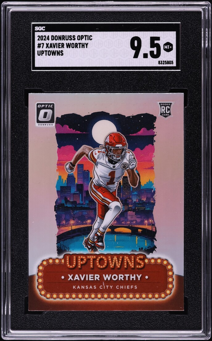 2024 Donruss Optic Uptowns Xavier Worthy ROOKIE #7 SGC 9.5 MINT+