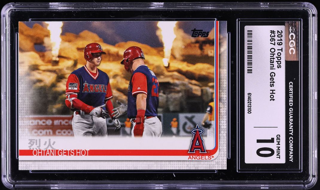 2019 Topps Ohtani Gets Hot Shohei Ohtani & Mike Trout #367 CGC 10 GEM MINT