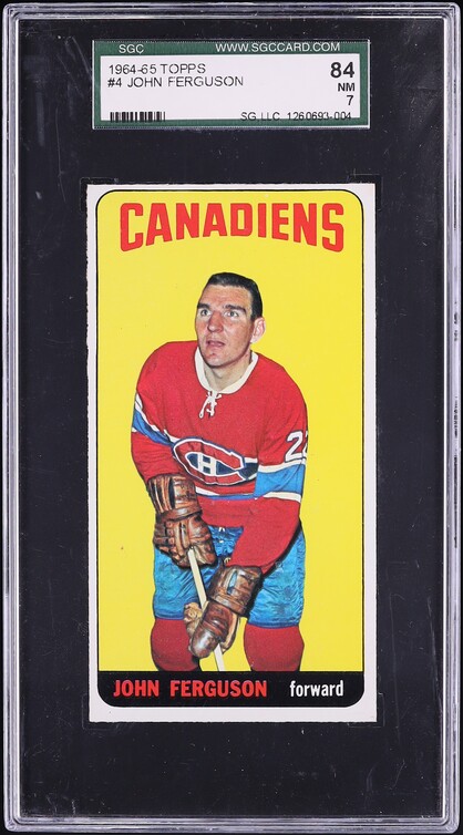 1964 Topps Hockey John Ferguson #4 SGC 7 NRMT