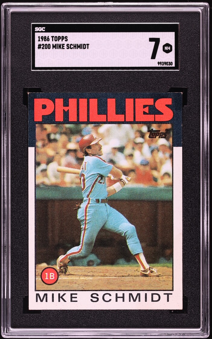 1986 Topps Mike Schmidt #200 SGC 7 NRMT