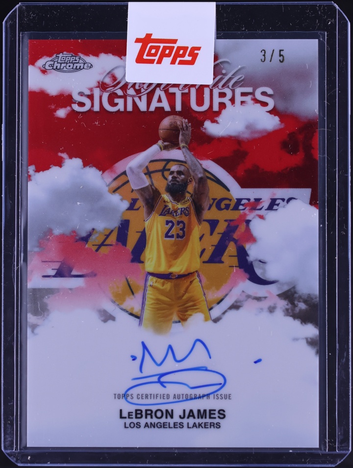 2025 Topps Chrome Sky Write Signatures Red Refractor LeBron James AUTO /5 #SWS-LBJ