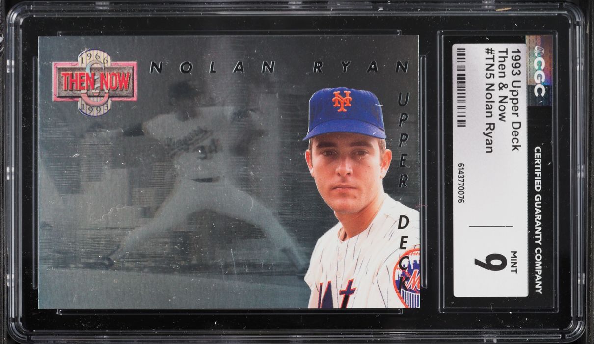 1993 Upper Deck Then & Now Nolan Ryan #TN5 CGC 9 MINT