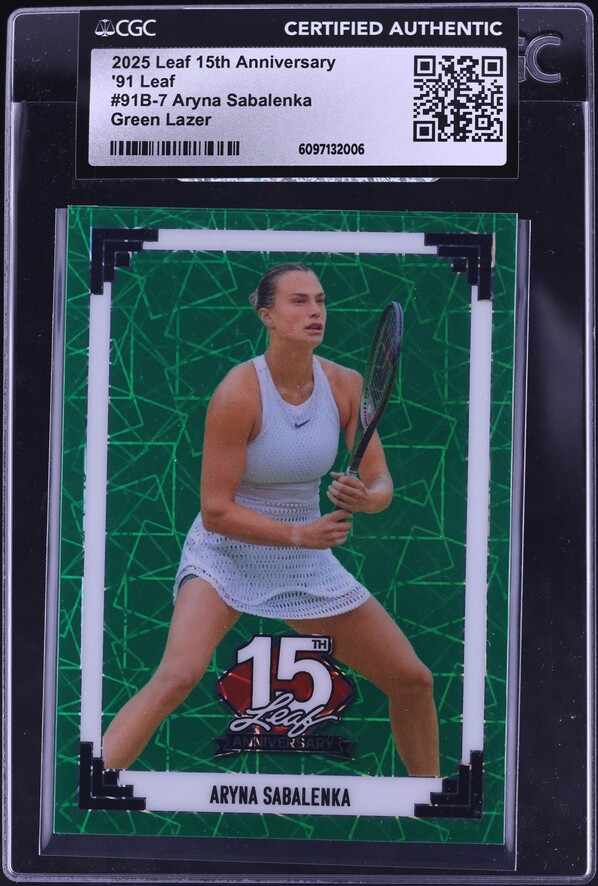 2025 Leaf 15th Anniversary '91 Leaf Purple Shimmer Aryna Sabalenka