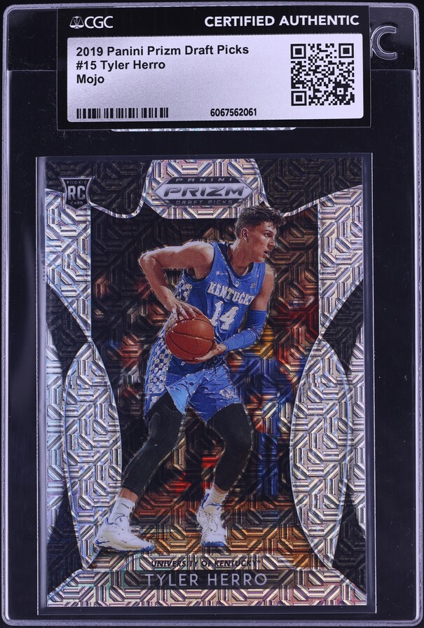 2019 Panini One and One Downtown Tyler Herro ROOKIE #10 BGS 9.5