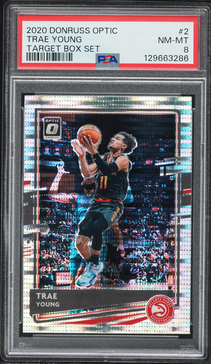 2020 Donruss Optic Target Box Set Prizm Trae Young #2 PSA 8 NM-MT