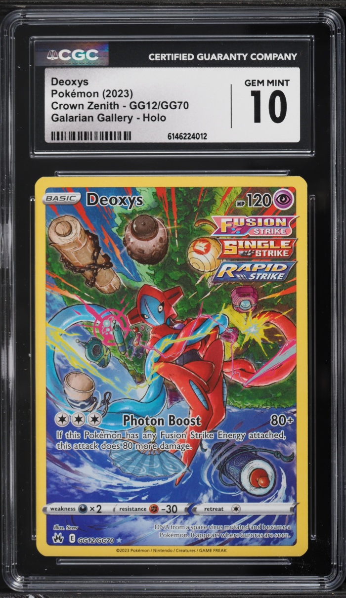 2023 Pokemon Sword & Shield Crown Zenith Galarian Gallery Alt Art Deoxys #GG12 CGC 10 GEM MINT