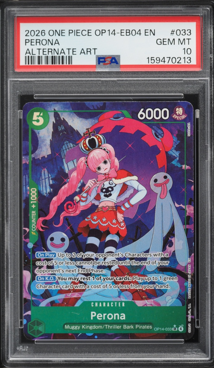 2026 One Piece The Azure Sea's Seven SR Alt Art Perona #033 PSA 10 GEM MINT