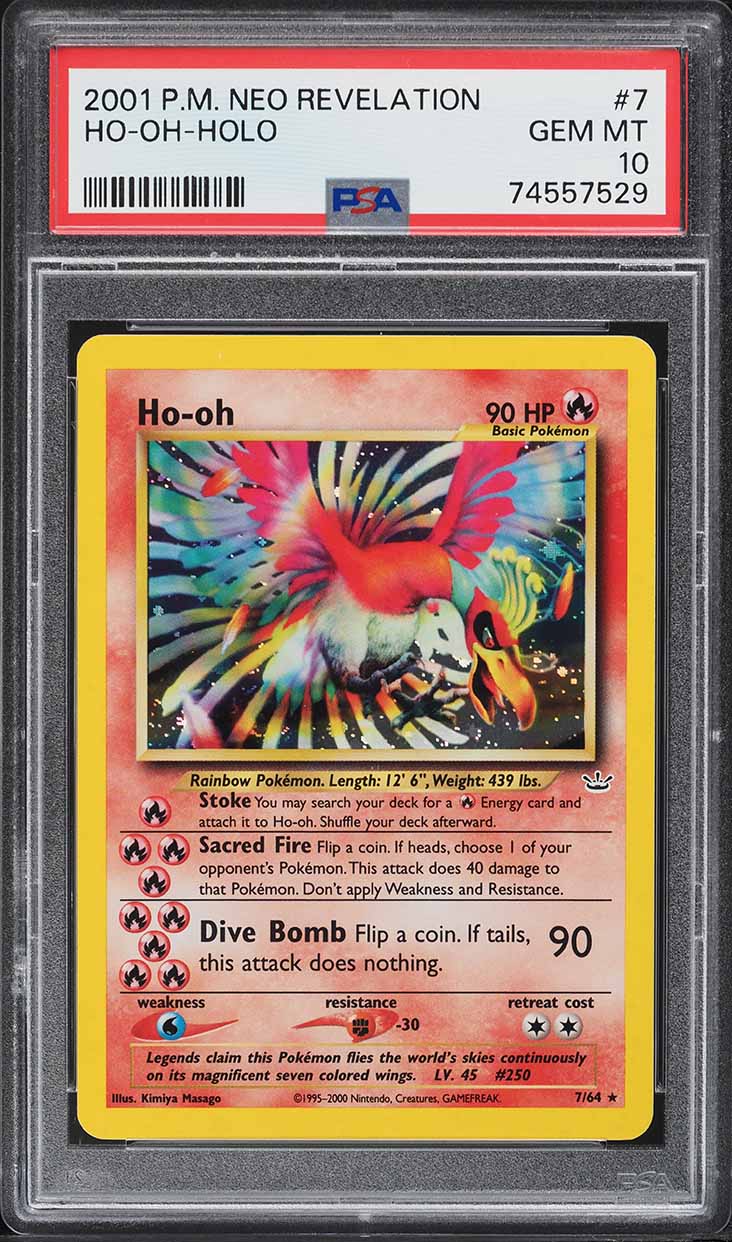 2001 Pokemon Neo Revelation Holo Ho-Oh #7 PSA 10 GEM MINT