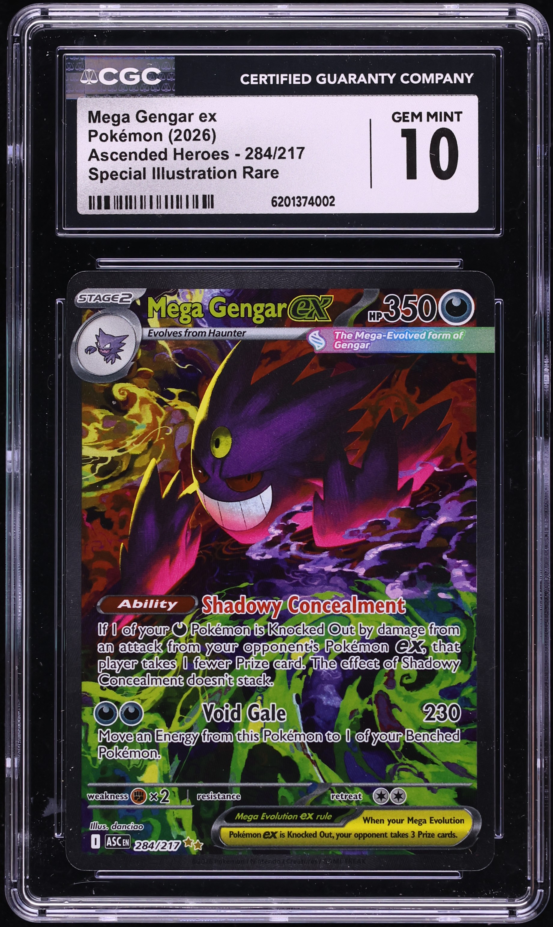 2026 Pokemon Mega Evolution Ascended Heroes SIR Mega Gengar ex #284 CGC 10 GEM MINT