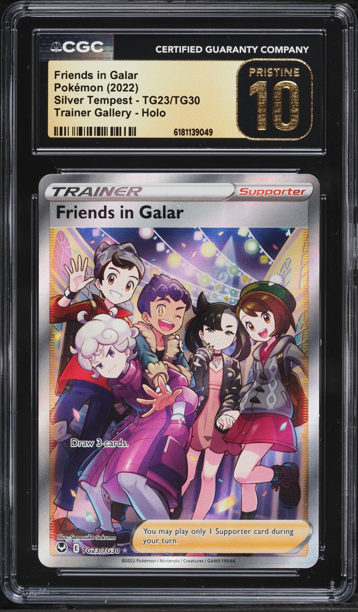 2022 Pokemon Sword & Shield Silver Tempest Full Art Friends In Galar #TG23 CGC 10 PRISTINE