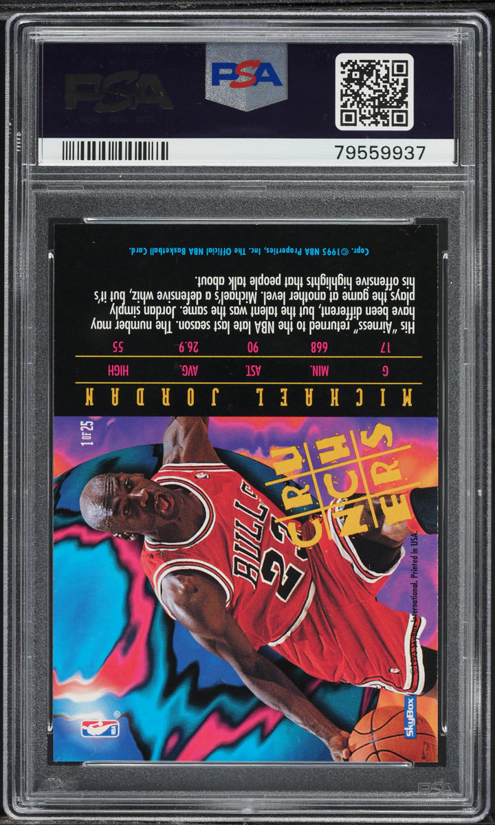 1995 Hoops Number Crunchers Michael Jordan #1 PSA 10 GEM MINT
