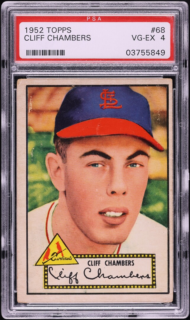 1952 Topps Cliff Chambers #68 PSA 4 VGEX
