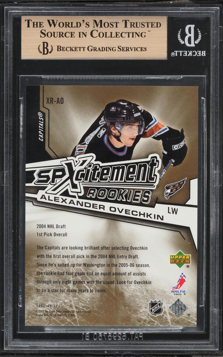 2005 SPx SPXcitement Gold Alexander Ovechkin ROOKIE /99 #XR-AO BGS 9.5 GEM MINT