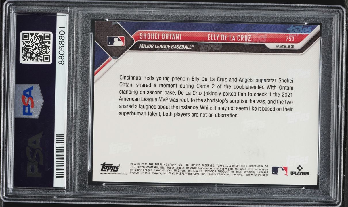 2023 Topps Now Shohei Ohtani Elly De La Cruz PROSPECT #750 PSA 10 GEM MINT