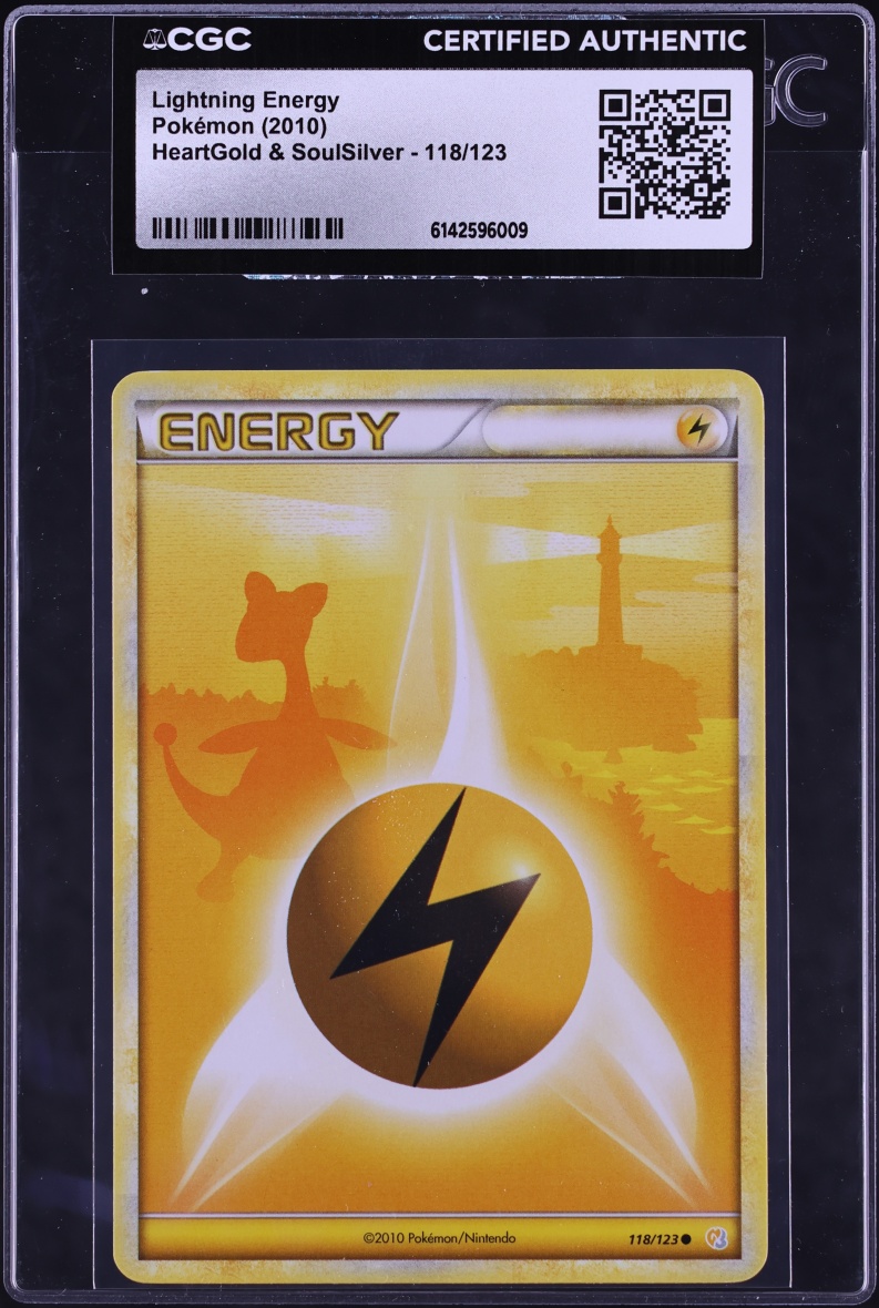 2010 Pokemon HeartGold & SoulSilver Lightning Energy #118 CGC AUTH