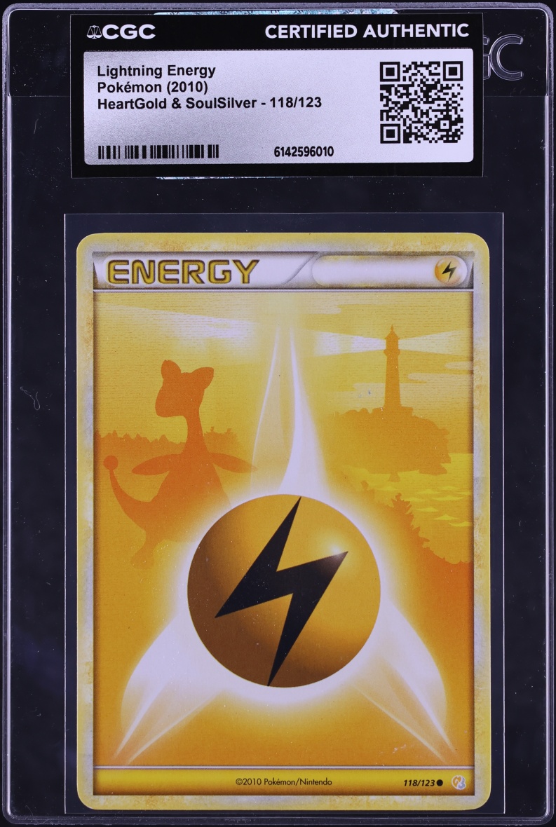 2010 Pokemon HeartGold & SoulSilver Lightning Energy #118 CGC AUTH