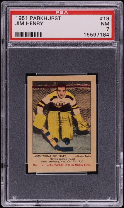 1951 Parkhurst Jim Henry #19 PSA 7 NRMT