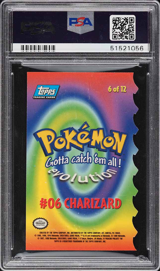 1999 Topps Pokemon The Movie Edition Die-Cut Charizard #6 PSA 10 GEM MINT