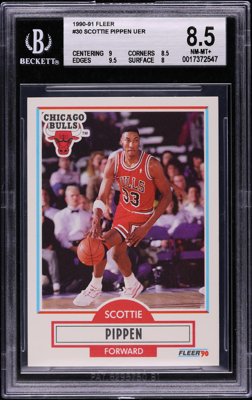 1990 Fleer Basketball Scottie Pippen 30 BGS 8.5 NMMT+ on Fanatics Collect