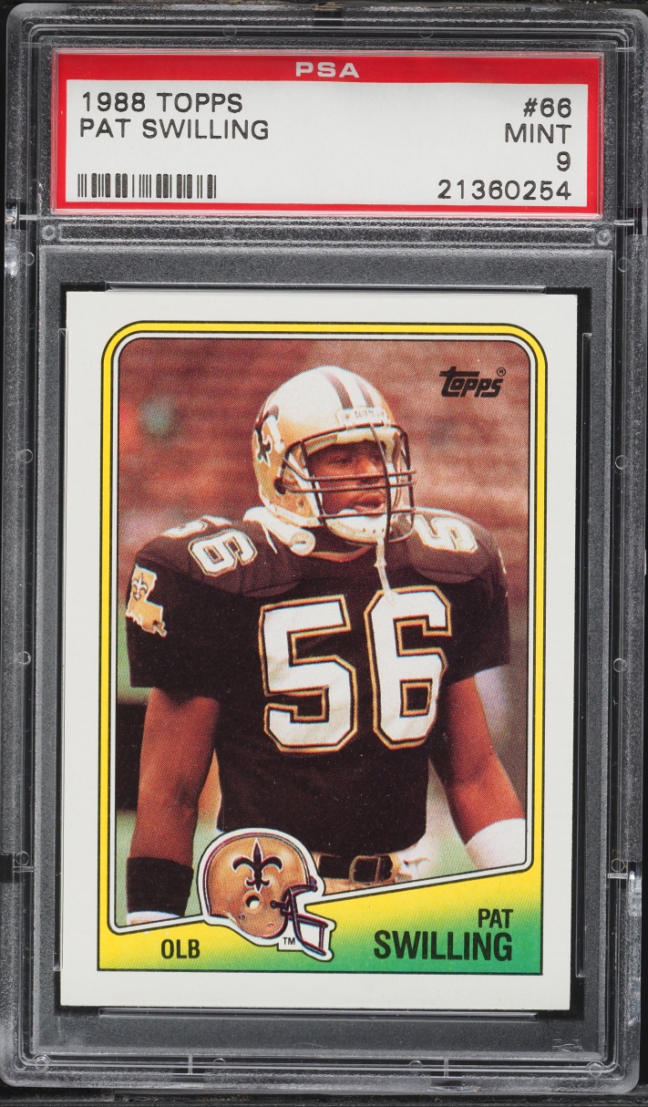 1988 Topps Football Pat Swilling ROOKIE #66 PSA 9 MINT