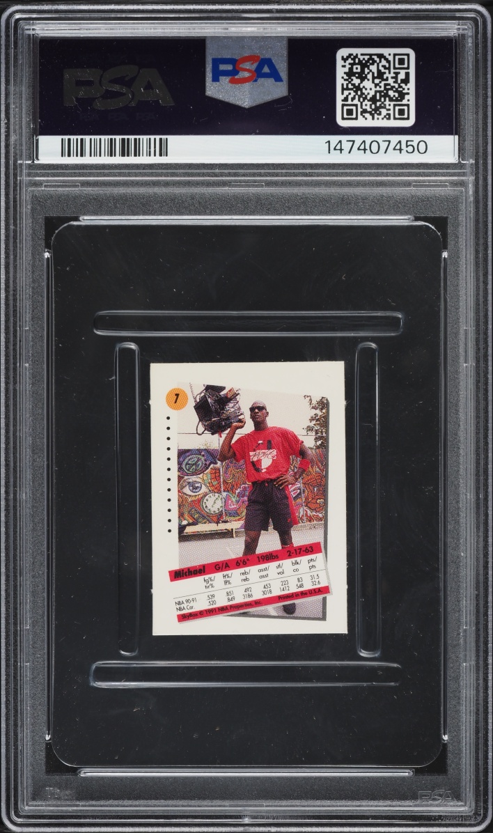 1991 Skybox Canadian Minis Michael Jordan #7 PSA 8 NM-MT