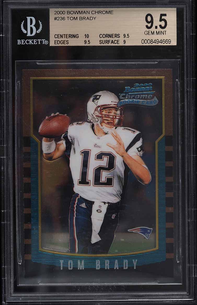 2000 Pacific Football Tom Brady ROOKIE #403 PSA 8 NM-MT on