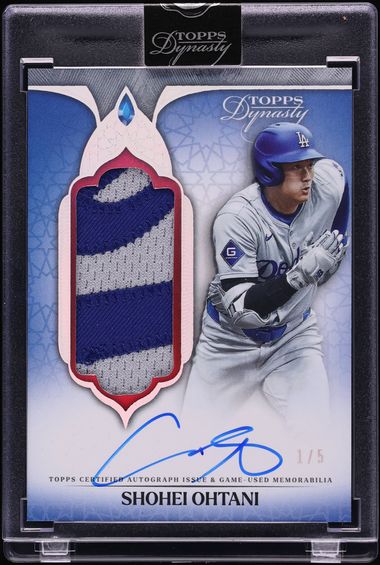 2025 Topps Dynasty Dynastic Data Silver Shohei Ohtani PATCH AUTO 1/5 # ...