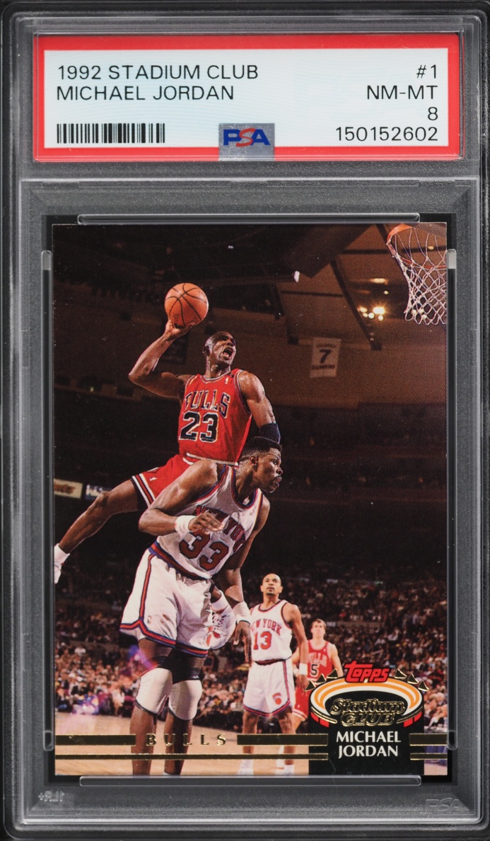 1992 Stadium Club Basketball Michael Jordan #1 PSA 8 NM-MT