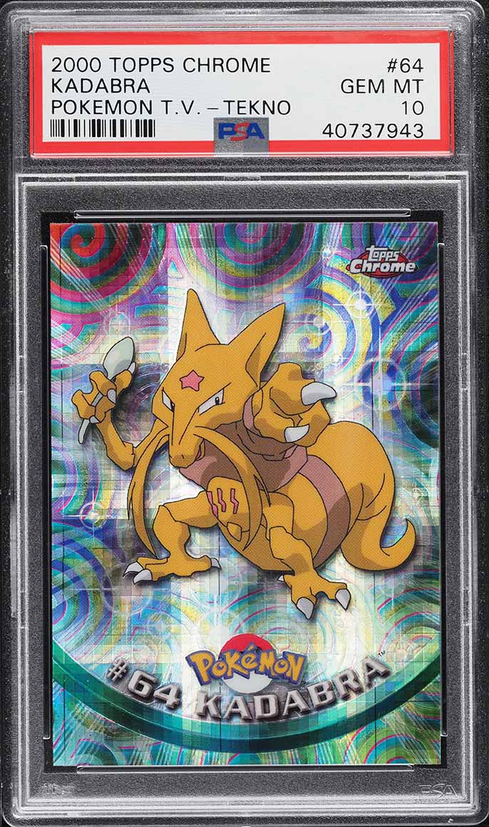 2000 Topps Chrome Pokemon Series 1 Tekno Kadabra #64 PSA 10 GEM MINT